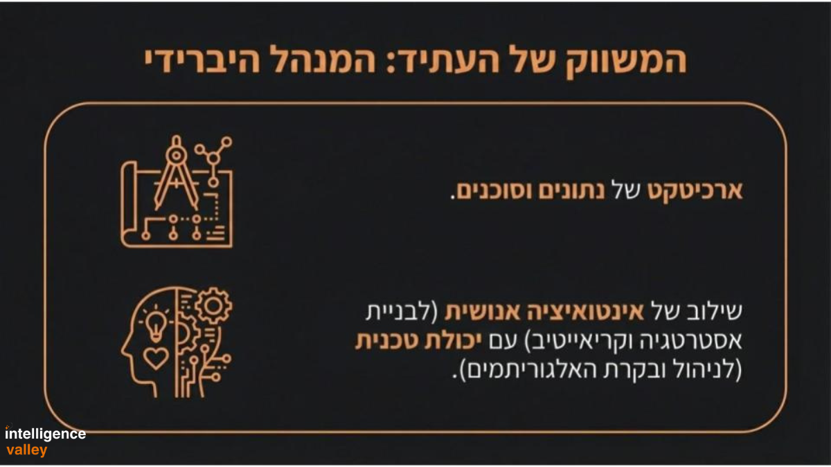פרופיל המשווק ההיברידי של IntelligenceValley: ארכיטקט נתונים ואסטרטג יצירתי